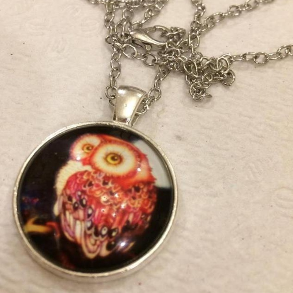 Owl necklace, 18 in, cute and NWOT